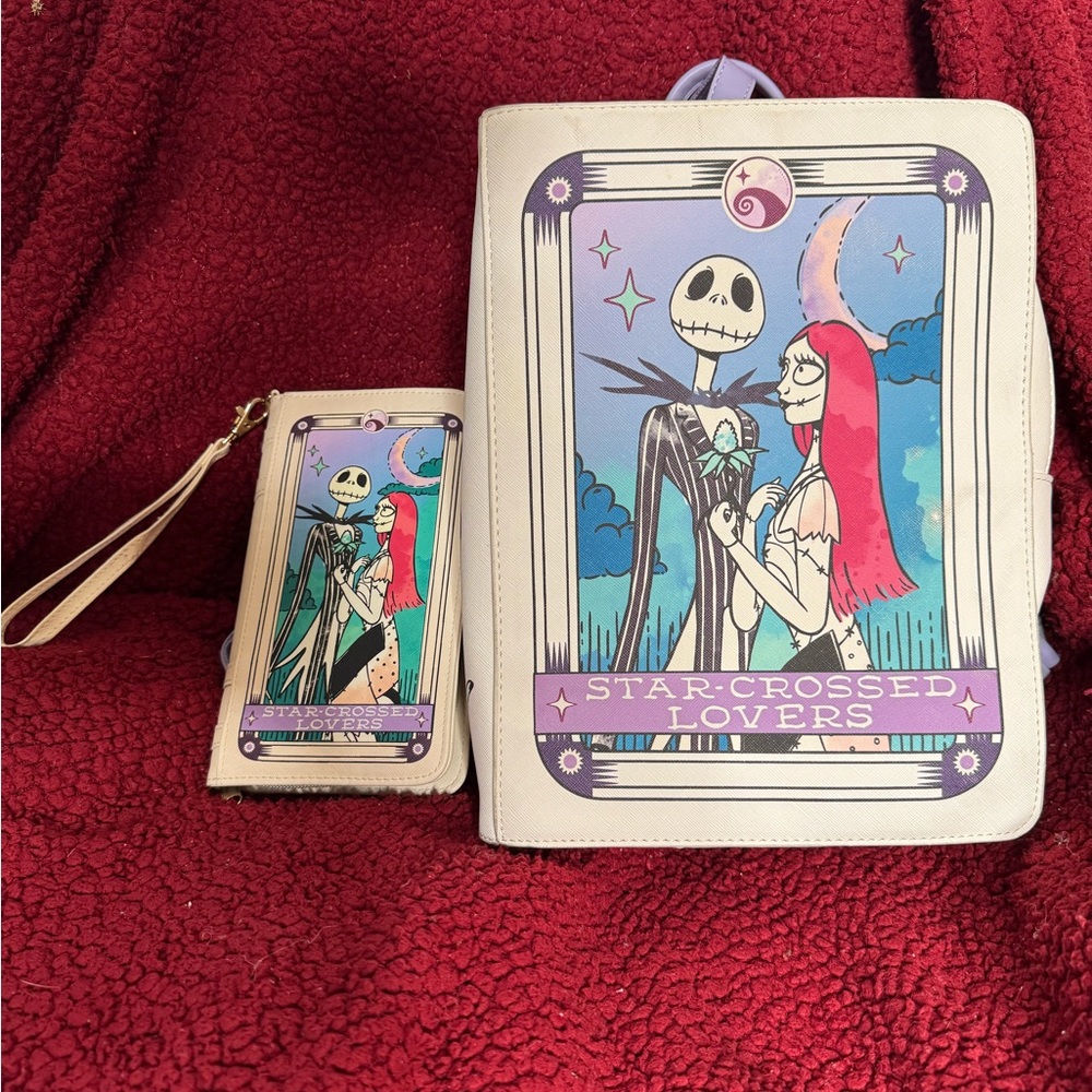 Nightmare Before Christmas Backpack and Wallet Set LIKE NEW!